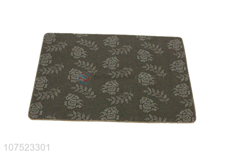 Best Price Flower Pattern Rectangle Floor Mat Wholesale