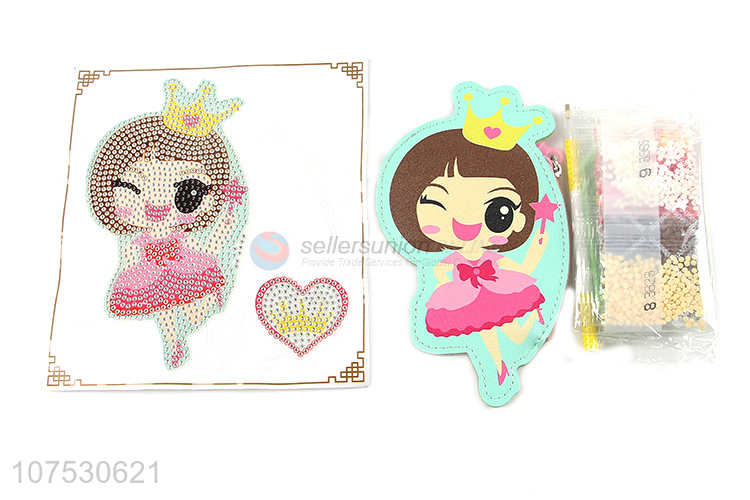 New products diy cartoon girl diamond painting sticker coin purse