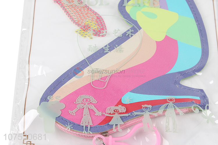 Creative design diy high-heeled shoe diamond painting sticker coin purse