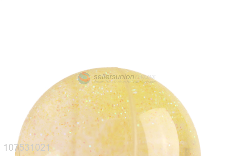Popular products led flashing glitter bouncing tpu ball with orange card