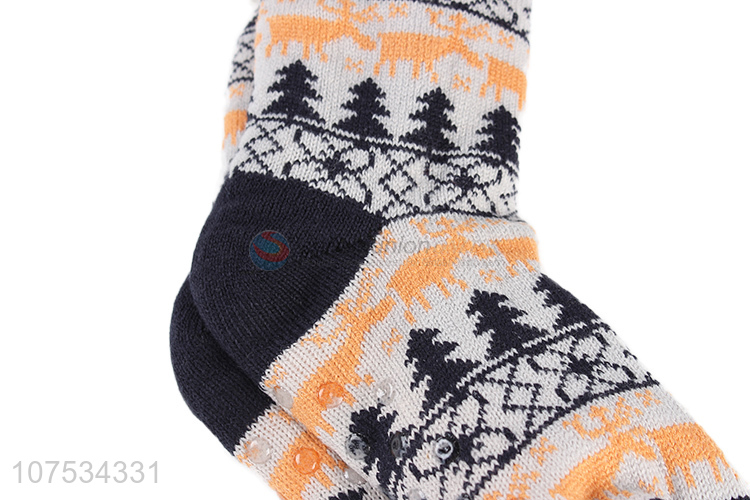 Wholesale women fleece slipper socks cozy floor socks