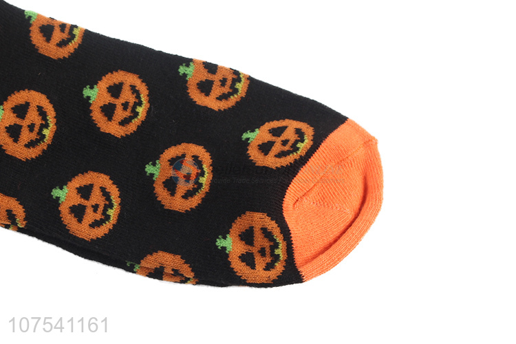 Newest Halloween Pumpkin Pattern Breathable Socks Women Socks