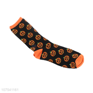 Newest Halloween Pumpkin Pattern Breathable Socks Women Socks