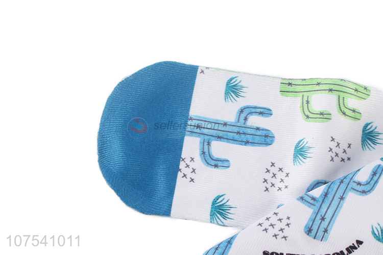 Wholesale Cactus Pattern Colorful Ladies Socks Soft Socks