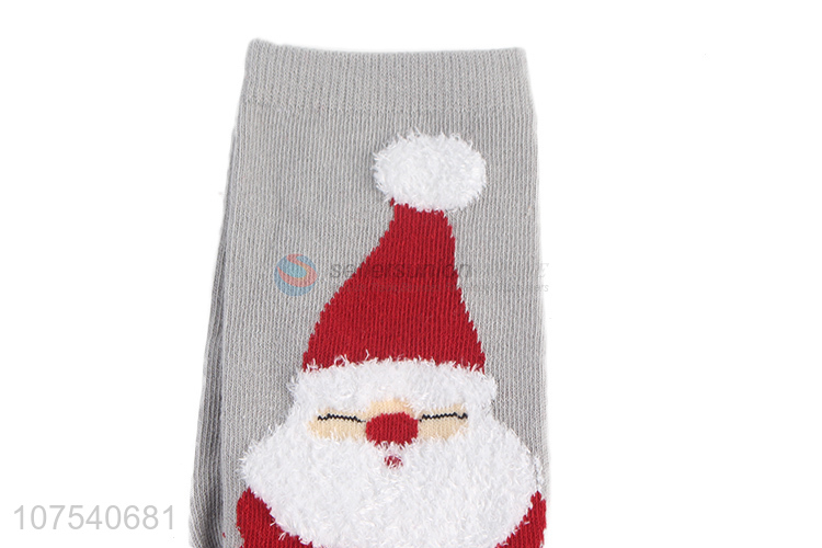 Wholesale Santa Claus Pattern Colorful Long Socks For Women