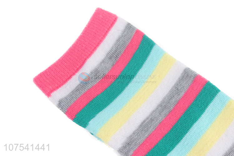 High Quality Colorful Striped Socks Fashion Ladies Casual Sock