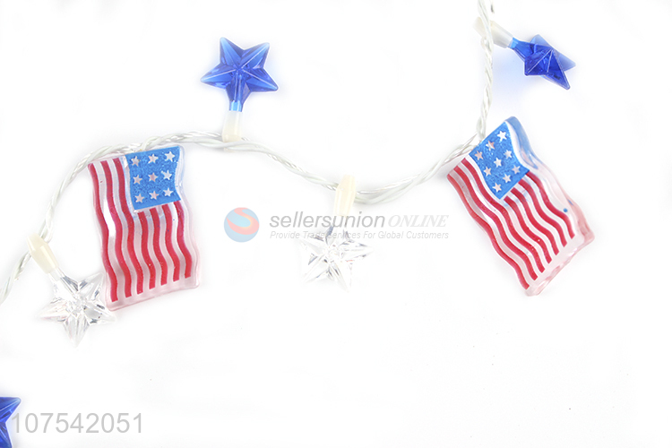 Lowest Price Flashing Star Flag Necklace Party Supplies Led Light