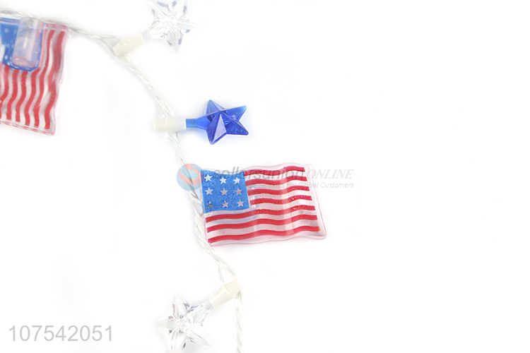 Lowest Price Flashing Star Flag Necklace Party Supplies Led Light