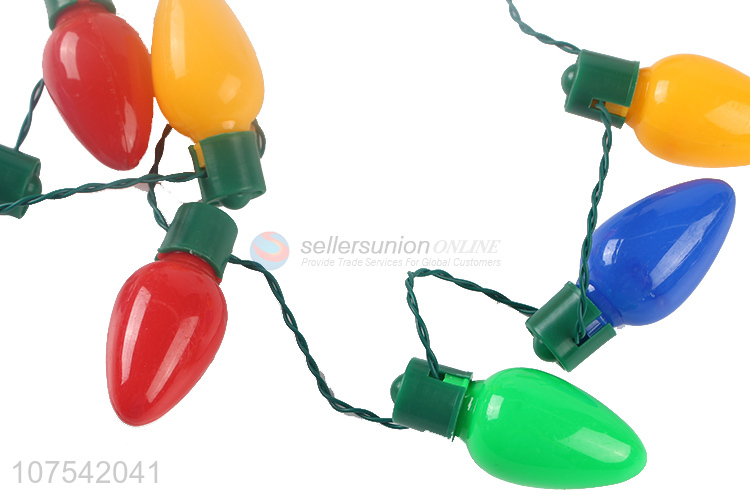 Top Selling Novelty Led Light Up Christmas Bulb Necklace Party Favors