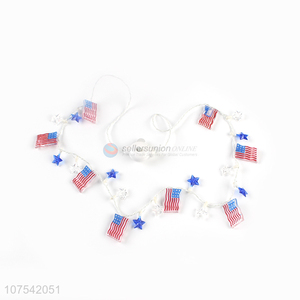 Lowest Price Flashing Star Flag Necklace Party Supplies Led Light