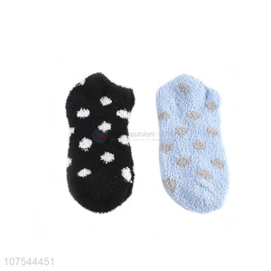 Custom Comfortable Knitting Invisible Socks Half Fleece Boat Socks