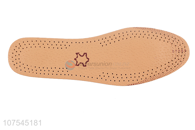 Factory Price Comfort Latex Genuine Pigskin Leather Insoles Health Insoles