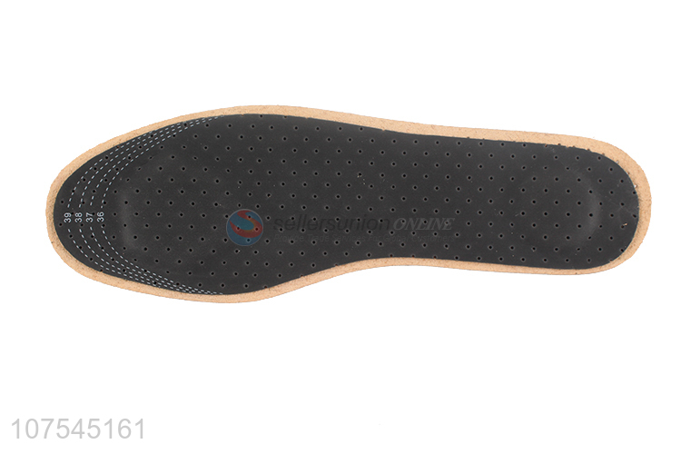 Premium Quality Super Soft Breathable Pigskin Leather Latex Insoles For Shoes