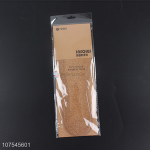 Wholesale Eco-Friendly Breathable Cork Insoles With Size Cut Free