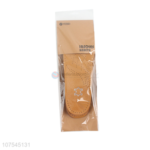 New Selling Promotion Flat Foot Orthotic Arch Support Leather Insoles