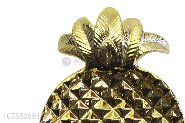 Wholesale Unique Design Ceramic Plate Pineapple Shape Plate