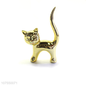 China Supplier Decorative Animal Ceramic Statue Porcelain Cat Figurine