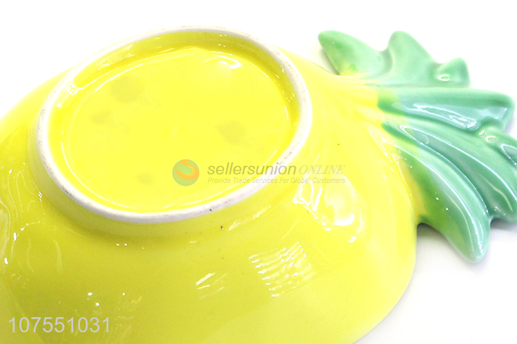 Suitable Price Creative Pineapple Shape Colorful Ceramic Bowl