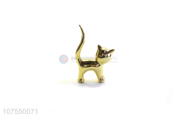 China Supplier Decorative Animal Ceramic Statue Porcelain Cat Figurine