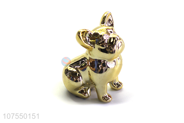 Wholesale Unique Design Ceramic Animal Shape Small Dog Figurine For Home Decor