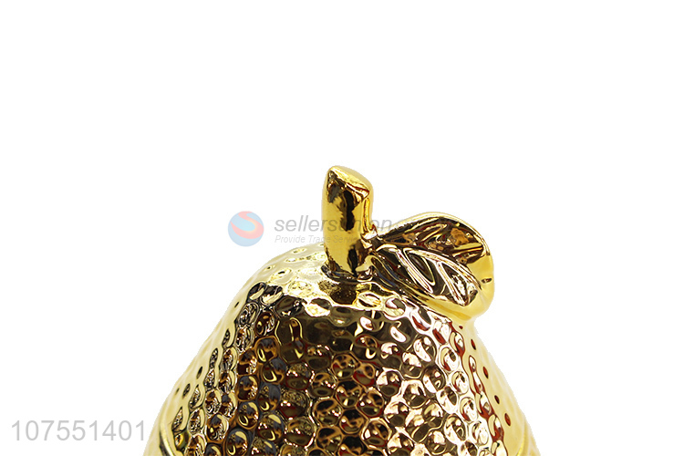 High Quality Modern Home Decor Ceramic Pear Ornaments With Lid