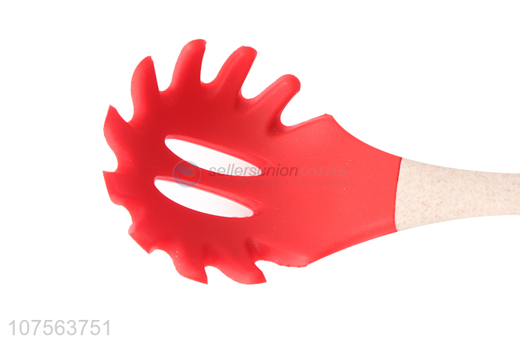 New design eco-friendly straw handle silicone silicone spaghetti spatula