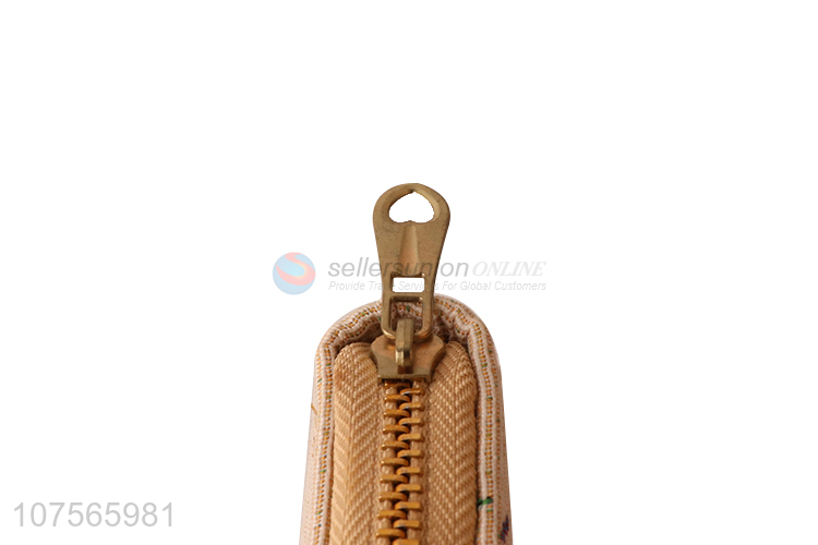 Factory direct sale ethnic style long wallet ladies cotton linen purse