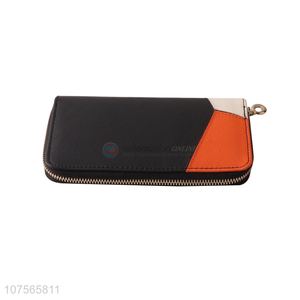 Competitive price large capaicty pu leather purse long wallet