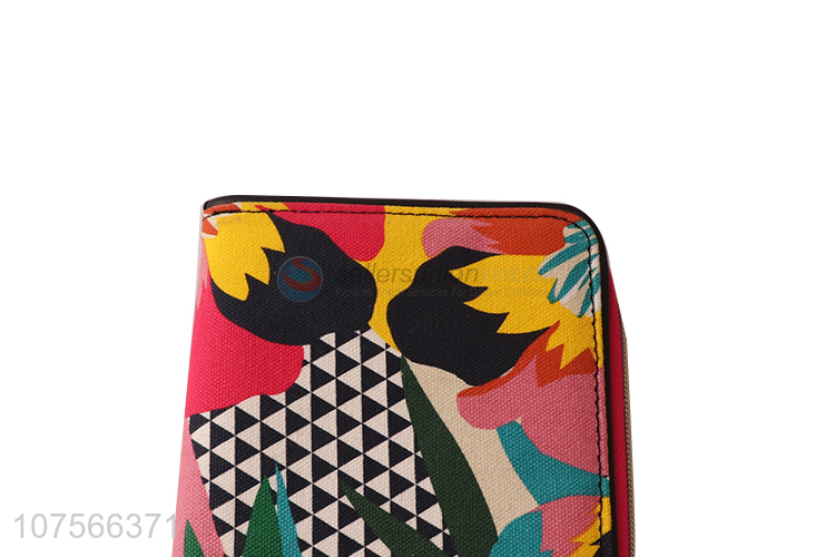 Popular products women zipper oxford fabric purse long wallets