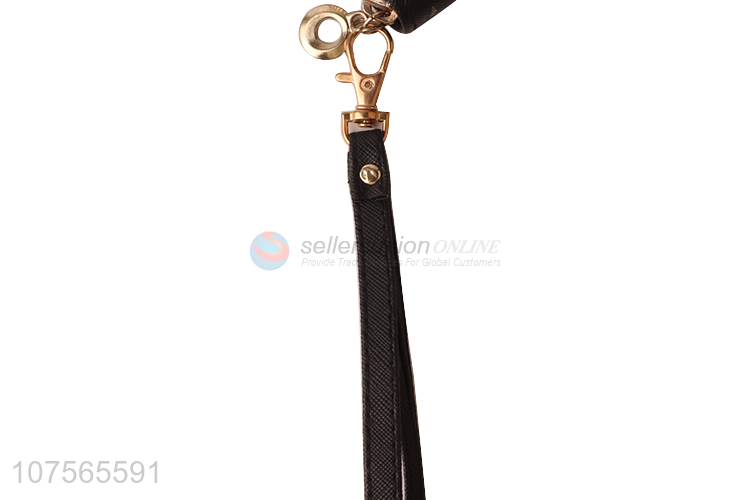 Hot sale black long wallets pu leather purse pouch
