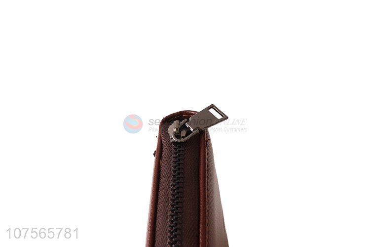 Excellent quality stylish long wallets pu leather purse pouch
