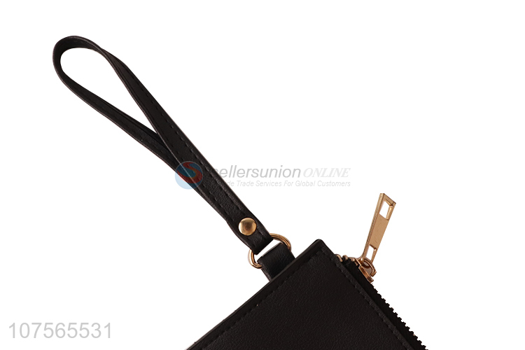 Good quality ladies pu leather purse women long wallets