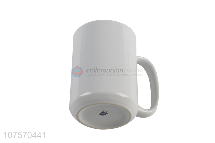 Wholesale price 15oz white ceramic cup drinking cup