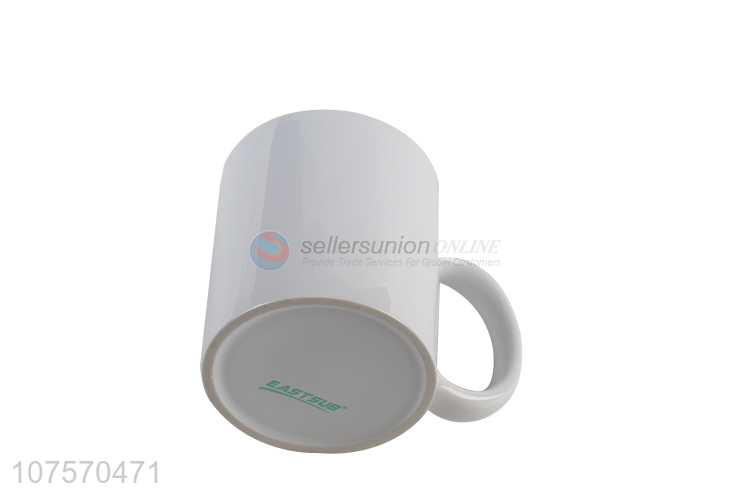 Unique design simple style 11oz white ceramic cup water cup