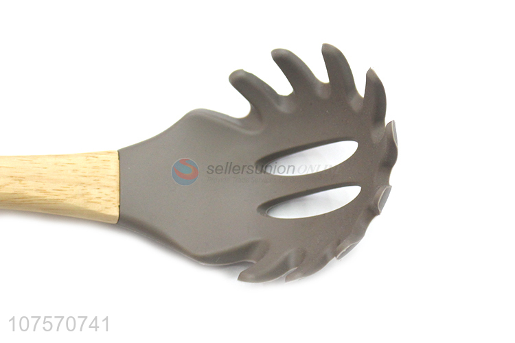 Best Sale Kitchen Tools Silicone Spaghetti Spatula With Wooden Handle