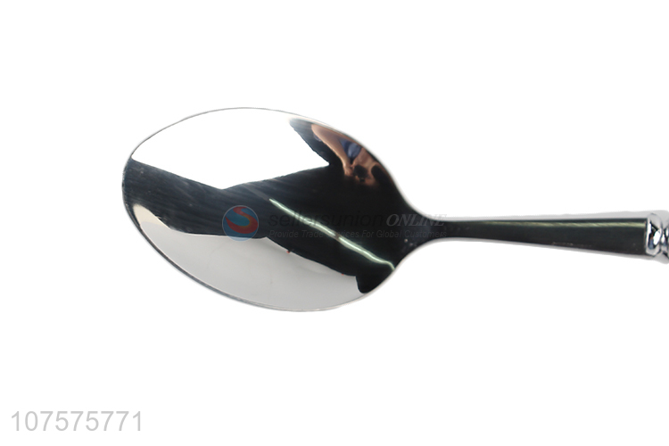 Unique Design Flowers Printing Handle Stainless Steel Spoon