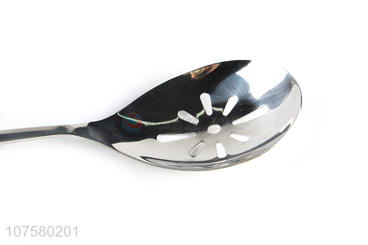 Hot sale stainless steel slotted spoon metal skimmer scoop