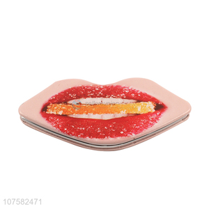 Creative Design Lip Shape Mirror Fashion Pocket Mirror