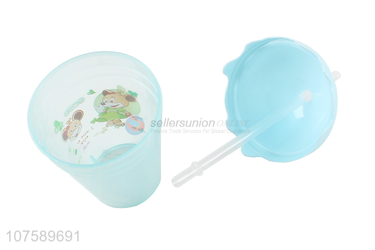 Fashion Colorful Water Cup Cute Juice Cup With Straw