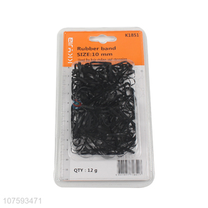 Low price black round children rubber bands hair accessories