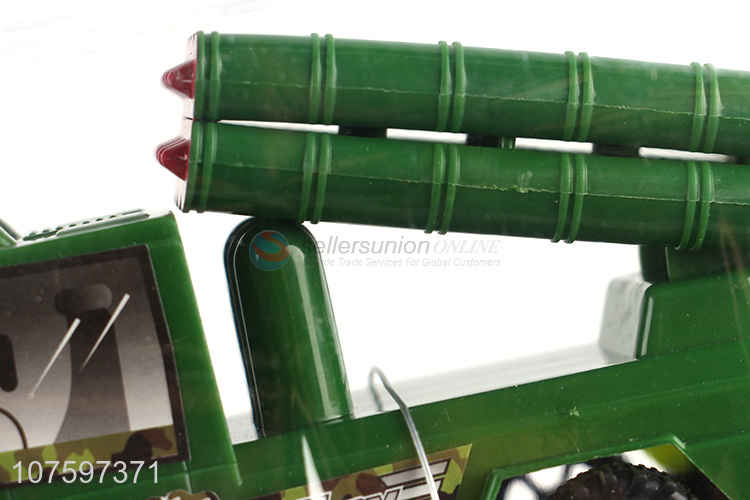 Best selling inertia friction transport engineering truck military missile vehicle toy