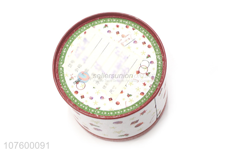 Hot Sale Cylinder Tin Box Christmas Gift Box Candy Storage Box