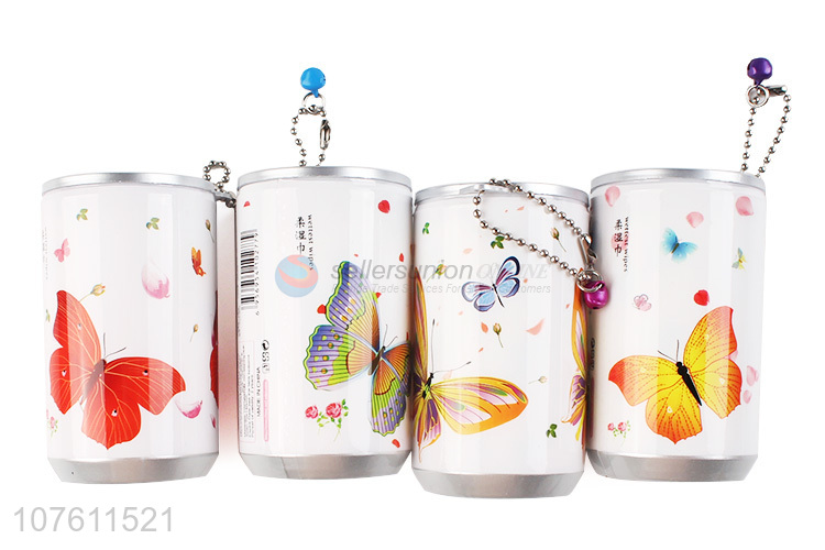 Best Sale Colorful Butterfly Pattern Mini Canned Wet Wipes