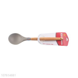 Low price safety non-stick silicone rice serving spoon with long handle