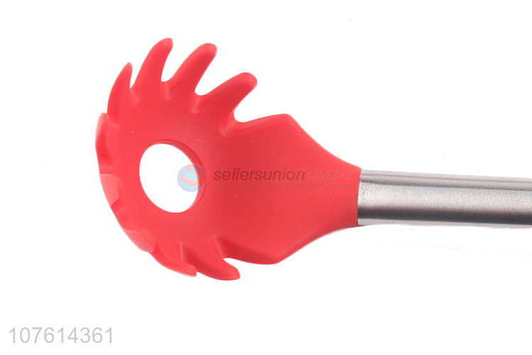Wholesale stainless steel handle silicone spaghetti spatula noodle spatula