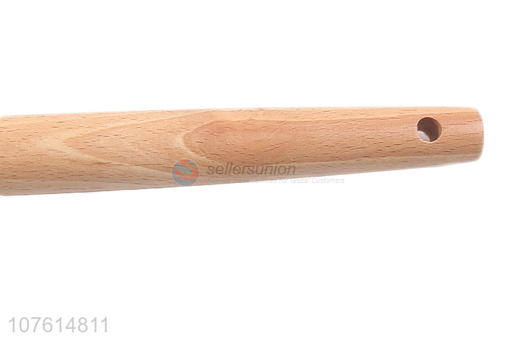Custom kitchen utensils wooden handle silicone spaghetti spatula pasta server