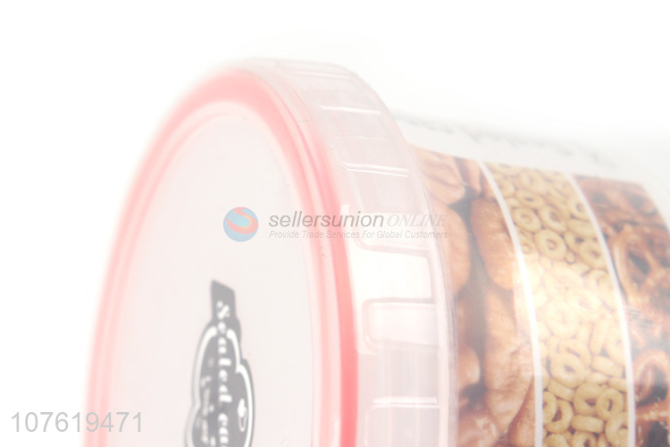 Wholesale Round Plastic Food Container Storage Jar Sealed Cans