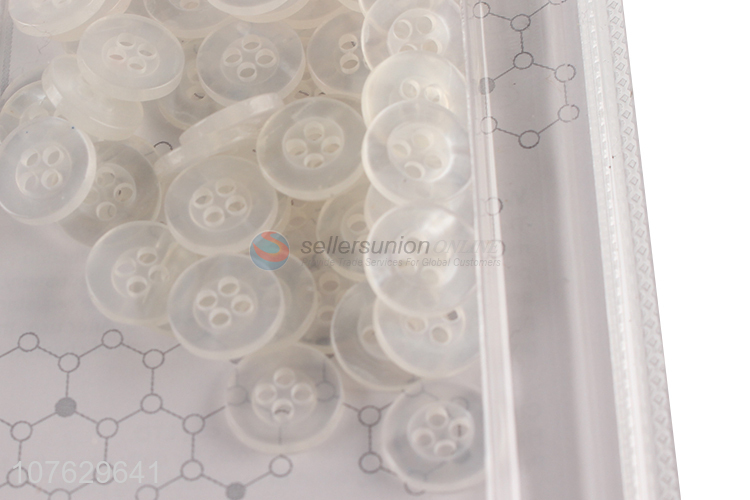 Good sale 11mm round clear resin buttons garment accessories