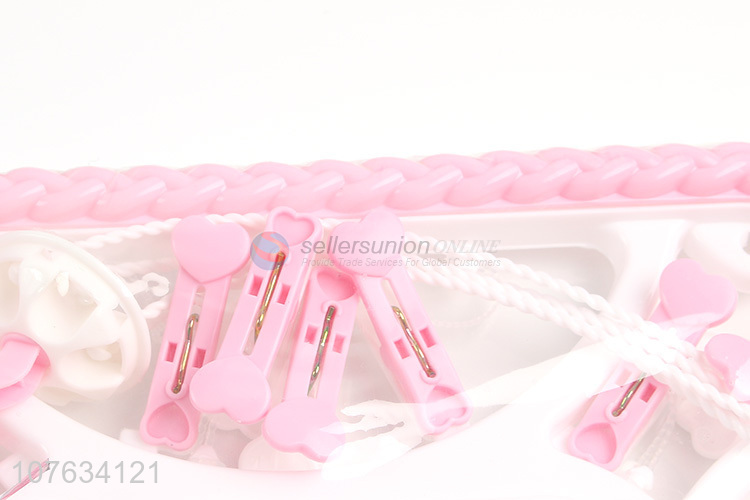 Factory price multi clips folding plastic hanger for underwear sock
