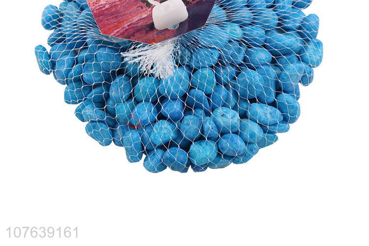 Competitive Price Colorful Ornamental Stone Crafts With Net Bag